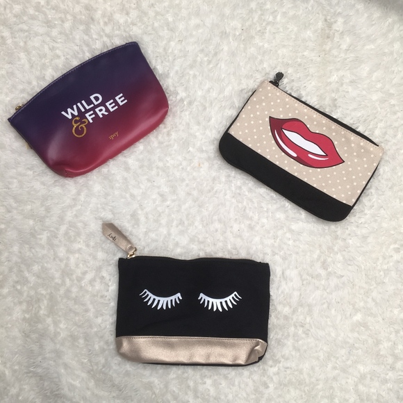 ipsy Handbags - Ipsy Bag Lot Ombre Wild Free Eyelashes Lips Makeup